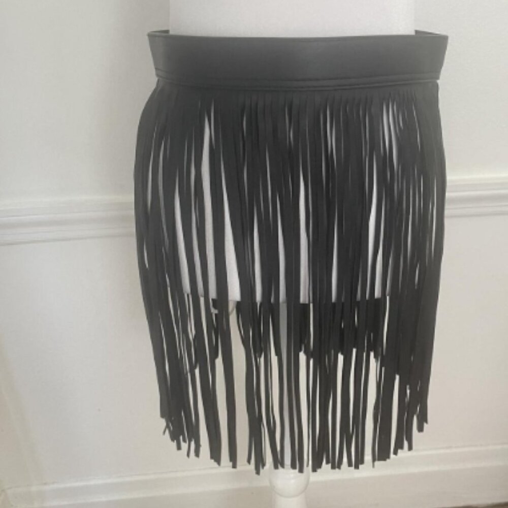Black Fringe Skirt